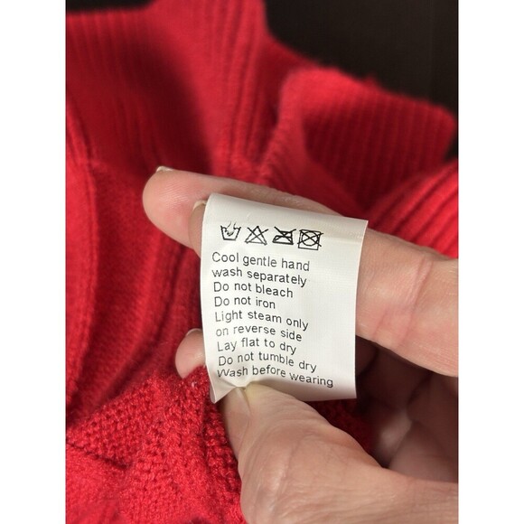 Elliatt Pomodoro Sleeveless Sweater Dress Red Medium Turtleneck Ruffle Hem - Picture 6 of 11